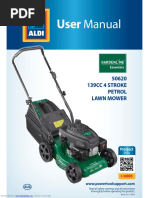 User Manual: 50620 139Cc 4 Stroke Petrol Lawn Mower