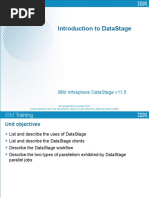 Introduction To Datastage: Ibm Infosphere Datastage V11.5