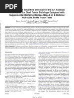 2016 Evaluation of Simplified and State-of-the-Art Analysis Procedures For Steel Frame Buildings Equipped With Supplemental Damping Devices