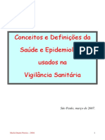 Conceitos e Defionições Da Saúde e Epidemiologia Usados Na Vigilância Sanitária