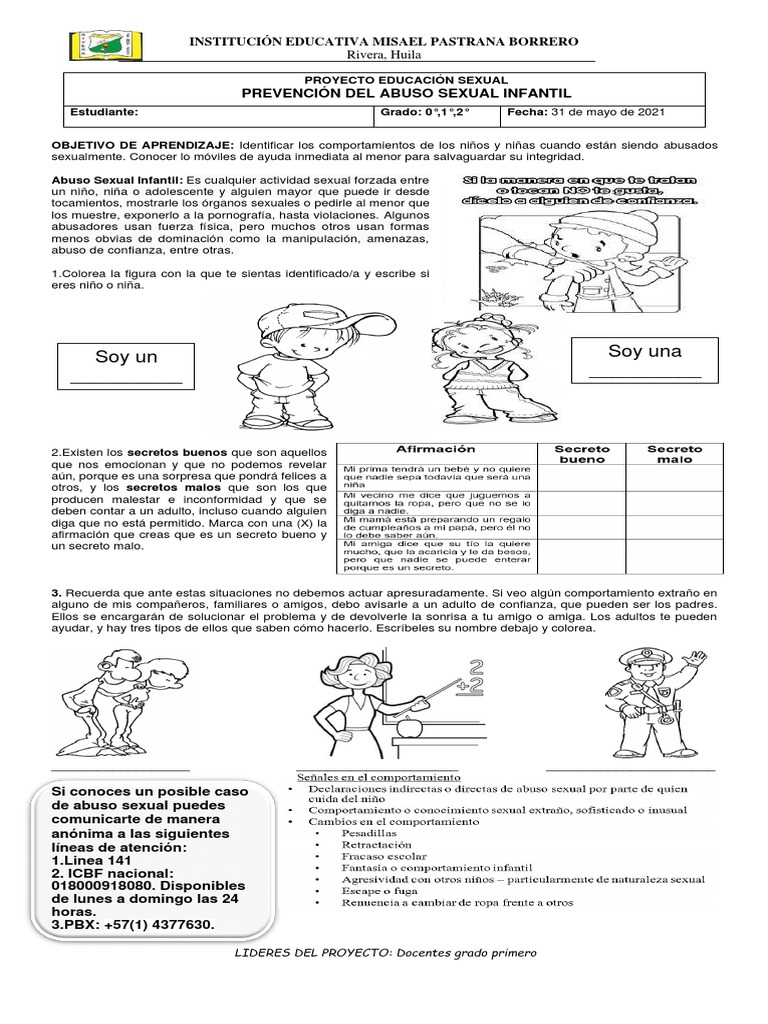 Actividades de Prevención del Abuso Infantil | PDF | Abuso sexual ...