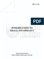 Introduction To Social Psychology: BPCC-132