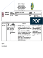 Weekly Home Learning Plan: Subject: Quarter: Grade Level: Week No. Section: Dates