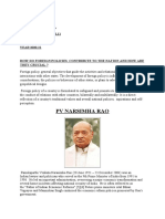 PV Narsimha Rao: FA2021329 Subject: Political Course Code Siupol11 Sem 1 YEAR 2020-21