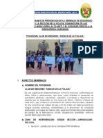 Plan de Programas de Prevencion de La Gerencia de Seguridad Ciudadna y La Seccion de La Policia Comunitaria de Las Comisarias PNP Miraflores