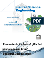 Environmental Science and Engineering: Lecture #3 Water Characteristics I