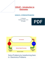 ESC201AT: Introduction To Electronics: Lecture-2: A Historical Perspective