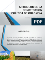 Articulos de La Constitucion Politica de Colombia