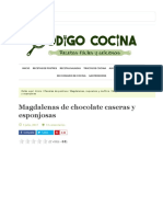 Magdalenas de chocolate caseras y esponjosas - Código