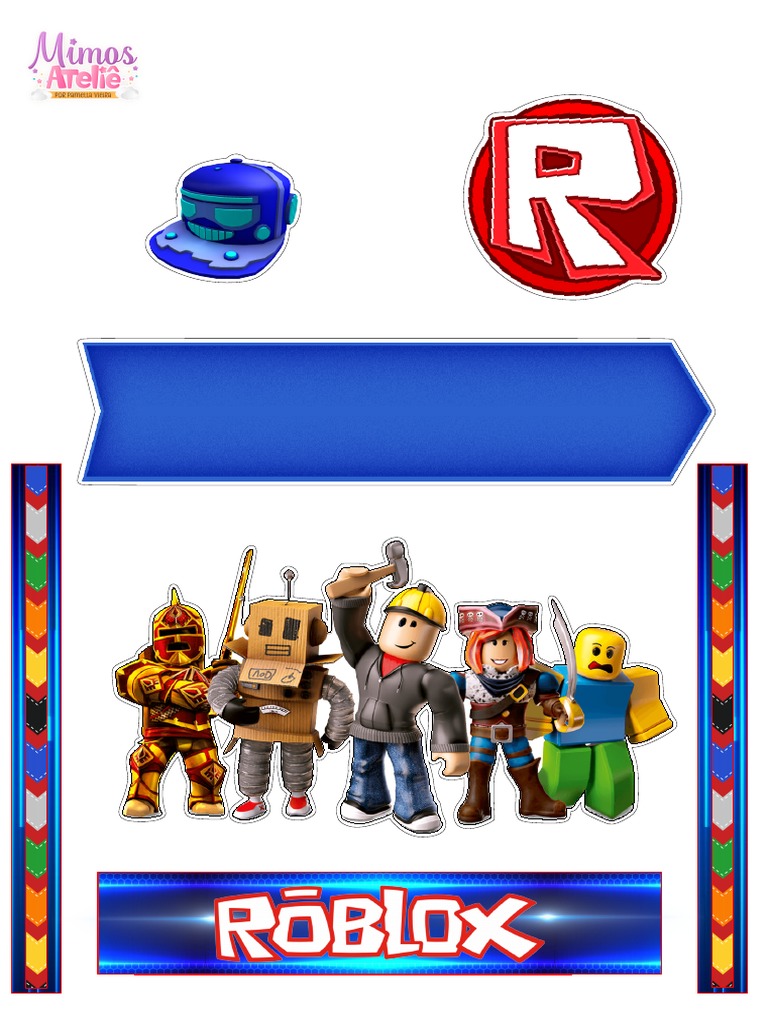 Topo De Bolo Roblox Mimos Atelie Pdf