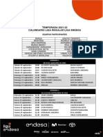 Calendari Lliga Endesa 2021-22