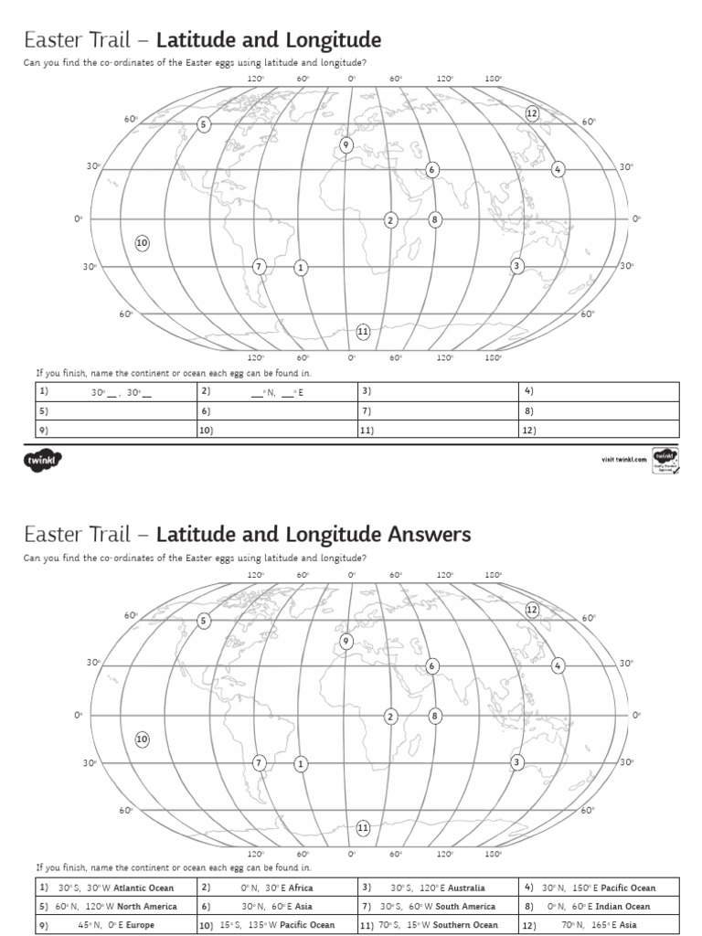 Easter Trial Latitude and Longitude | PDF | Continent | Europe