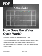 How Does The Water Cycle Works