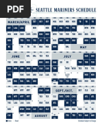 Seattle Mariners Schedule: March/April