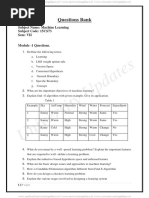 ML (15cs73) Question Bank