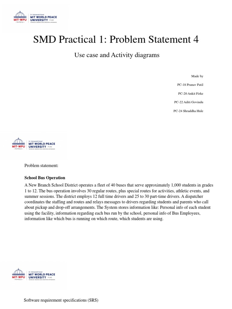 SMD Diagram for School Bus Management | PDF | Use Case | Databases