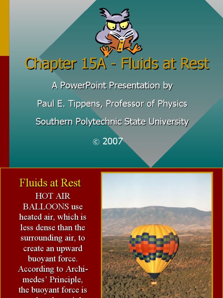 Chapter 15a fluids at rest pdf pressure buoyancy