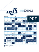 Rays 2022 Regular-Season Schedule