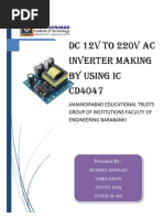 DC 12V To 220V Ac Inverter Making by Using Ic CD4047