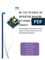 DC 12V To 220V Ac Inverter Making by Using Ic CD4047