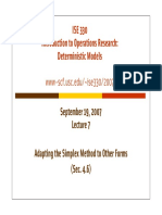 ISE 330 Introduction To Operations Research: Deterministic Models