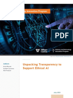 Unpacking Transparency To Support Ethical AI