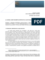 Carlo Casonato. La Scienza Come Parametro Interposto Di Costituzionalità