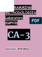 Programming Methodologies Laboratory (CAP173) : To: NEHA (Mam)