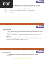 Using Cython To Speed Up Numerical Python Programs
