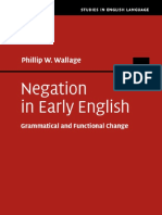 Negation in Early English- Grammatical and Functional Change