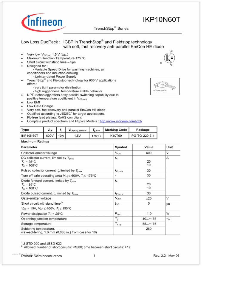 K10T60 Datasheet | PDF
