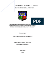 Vulnerabilidad Biofísica y Socioeconómica Mediante Modelamiento Geoespacial de La Unidad Hidrográfica Chancay - Huaral