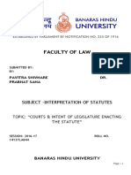 Faculty of Law: Subject - Interpretation of Statutes