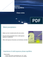 Metal Precipitation + Solid-Aqueous Equilibria