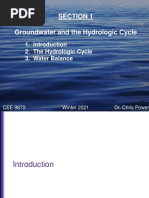 Groundwater and The Hydrologic Cycle