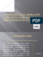 PASOS PARA LA ELABORACIÓN DEL MANUAL de Procesos