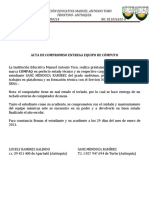 Acta de Compromiso Entrega de Equipo de Cómputo