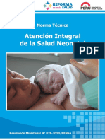 Norma Técnica de Salud Para La Atención Integral de Salud Neonatal NTS Nº 106-MINSADGSP-V.01 R.M. Nº 828-2013MINSA20190613-19707-1kqvpmc