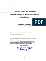 05. La Nueva Teoría Del Comercio Internacional y La Política Comercial Estratégica Autor Federico Steinberg