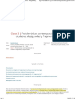 Clase 3 Problemáticas Contemporáneas de Las Ciudades Desigualdad y Fragmentación