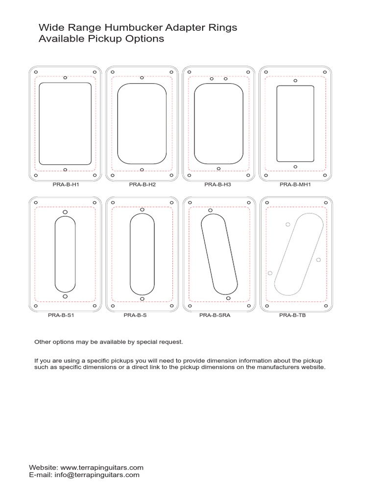Humbucker Adapter Rings Guide | PDF