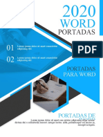 Portada de Word para Trabajos de Color Azul