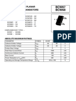 BCW67 BCW68 BCW67 BCW68: Sot23 PNP Silicon Planar Medium Power Transistors