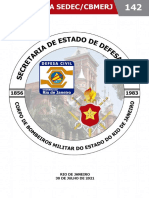 Resumo diário do Corpo de Bombeiros Militar do Estado do Rio de Janeiro