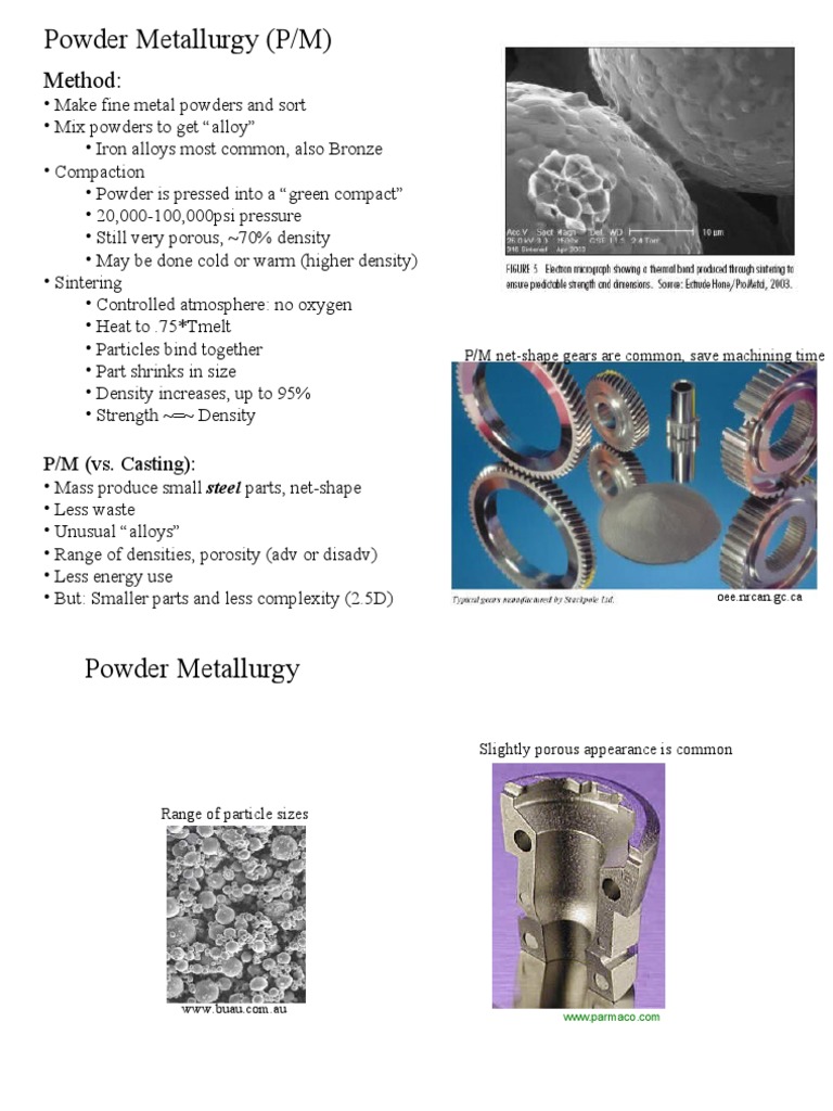 Benefits of Powder Metallurgy in Manufacturing | PDF | Materials ...