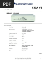 Service Manual: - Specifications