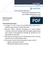 Oracle Acquires Wercker: Sunil Grover, Managing Partner (669) 231-8770 Undisclosed