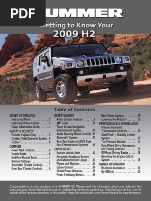 Hummer) Hummer H2 User Manual | PDF | Compact Disc