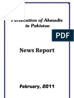 Monthly News Report - Ahmadiyya Persecution in Pakistan - February, 2011