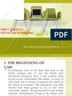 First Meeting ESP For Law (1 Semester) : Ita Miftahussaidah Rivai
